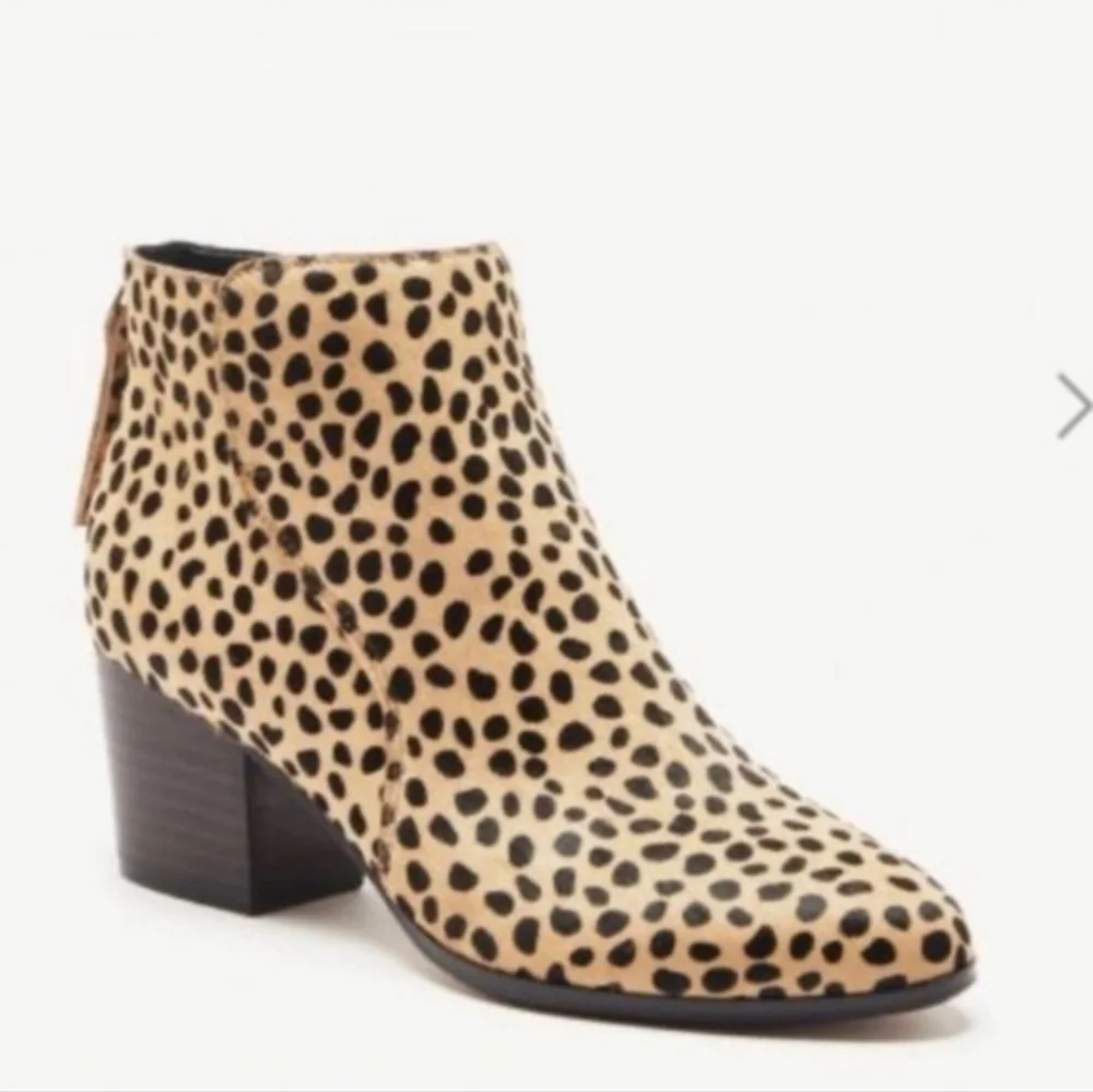 Sole Society River Fur Ankle Booties 9 Leopard Cheetah Print